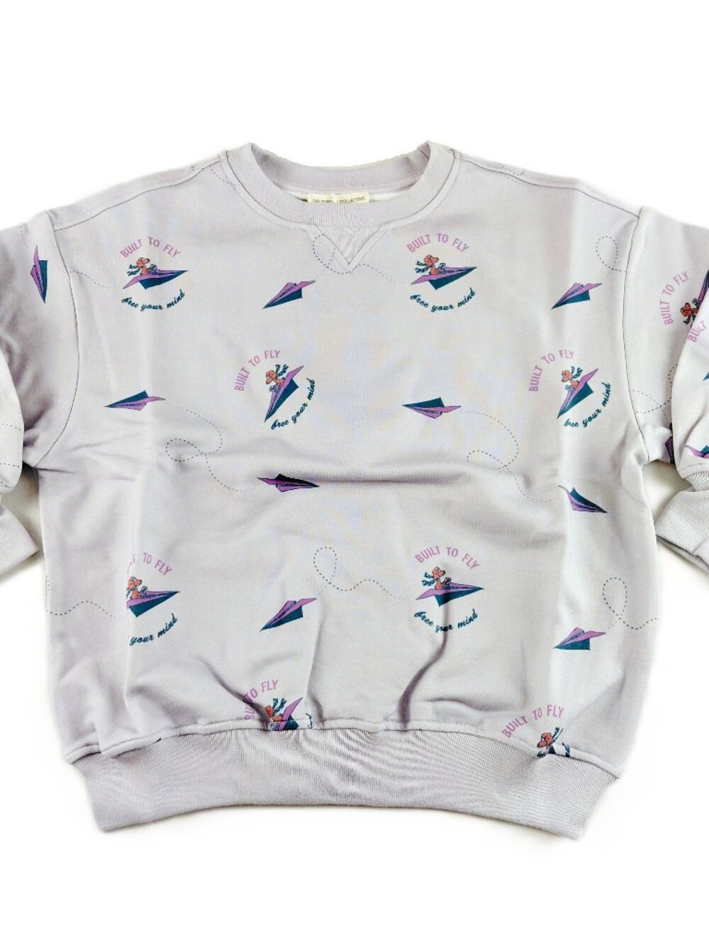The Sunday Collective Built to Fly French Terry Sweatshirt Kids 6-7Y Orchid Mist